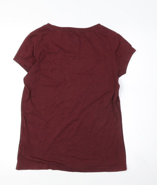 Jack Wills Womens Red T-Shirt Size 8 Basic Casual