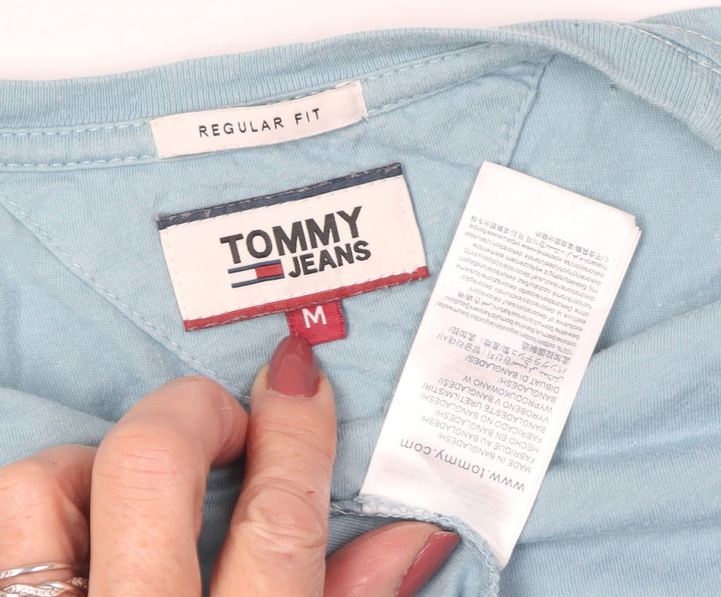 Tommy Jeans Men's Blue Logo T-Shirt M