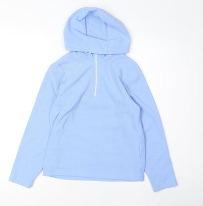 Blue Girls Fleece Hoodie, 9-10 Years, Full Zip, Hooded