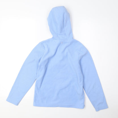 Blue Girls Fleece Hoodie, 9-10 Years, Full Zip, Hooded