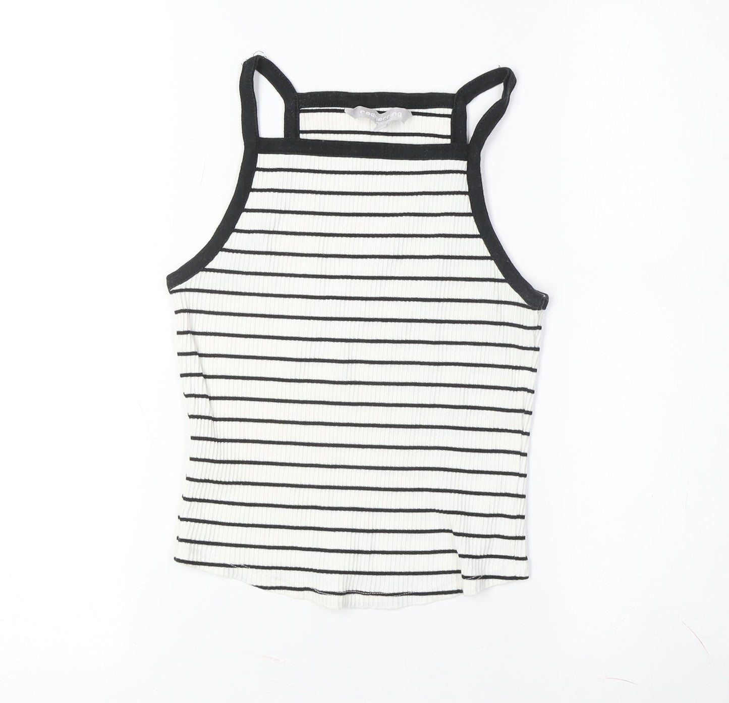 Womens UK Size 10 Red Herring White Basic Tank