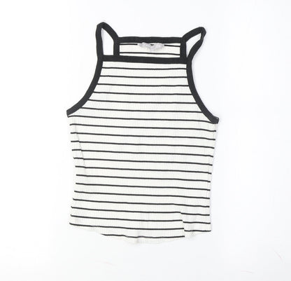 Womens UK Size 10 Red Herring White Basic Tank