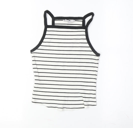 Womens UK Size 10 Red Herring White Basic Tank