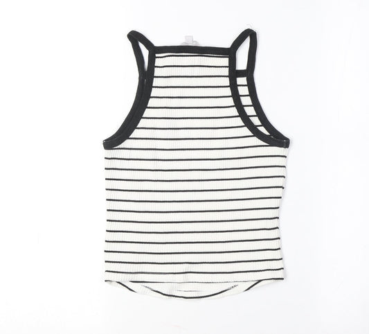 Womens UK Size 10 Red Herring White Basic Tank