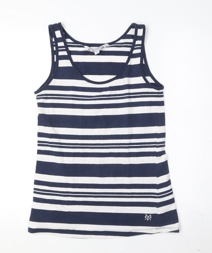 Crew Clothing Co. Women's Blue Striped Tank Top Size 10