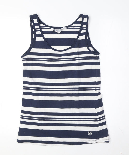 Crew Clothing Co. Women's Blue Striped Tank Top Size 10