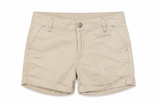Front view of Henry Holland Women's Beige Casual Cuffed Shorts -, size 6