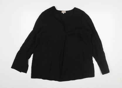 Womens UK Size 12 KLEY Black Basic Blouse