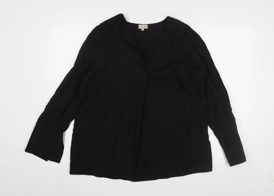 Womens UK Size 12 KLEY Black Basic Blouse