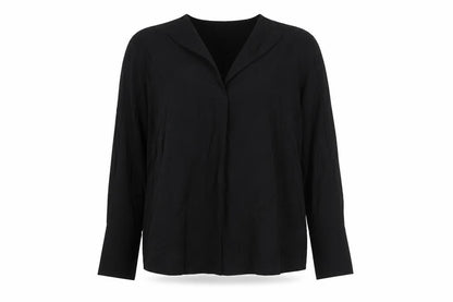Womens UK Size 12 KLEY Black Basic Blouse