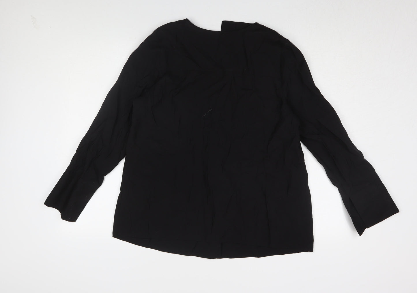 Womens UK Size 12 KLEY Black Basic Blouse