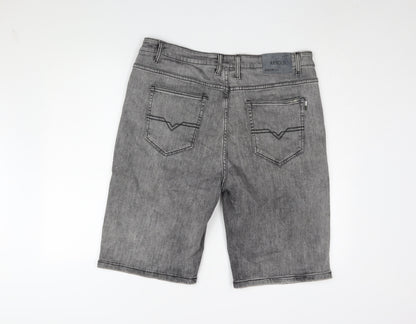 Arnold Jeans Men's Grey Chino Shorts, L, Casual Style