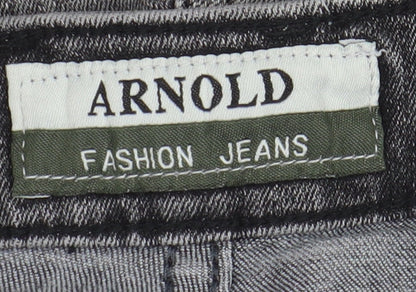 Arnold Jeans Men's Grey Chino Shorts, L, Casual Style