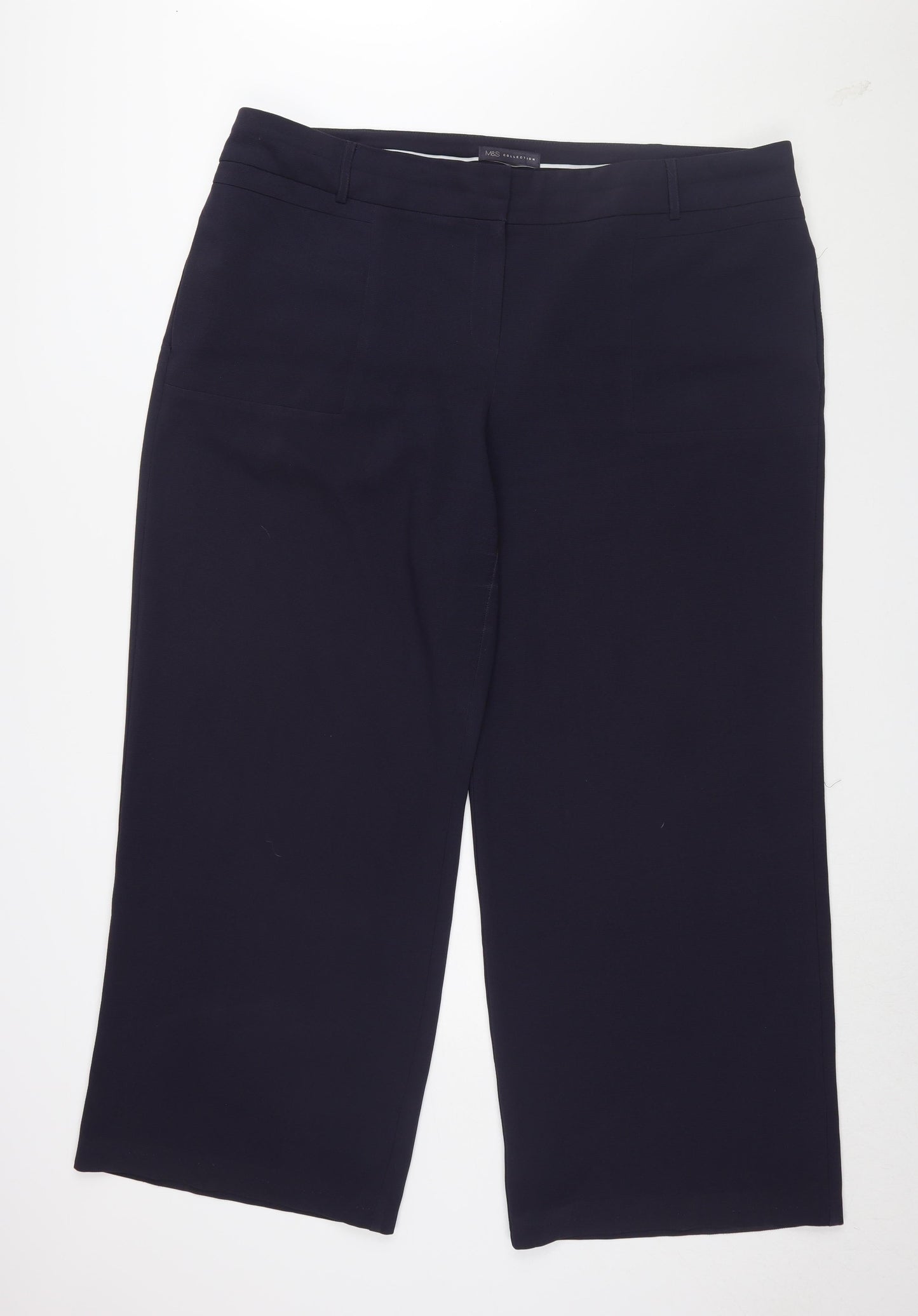 Womens UK Size 14 Marks and Spencer Regular Fit  Black Trousers