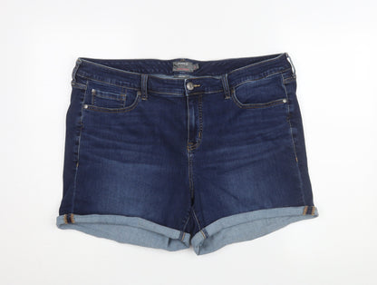 Torrid Women's Blue Mid-Rise Cut-Off Denim Shorts, Size 20
