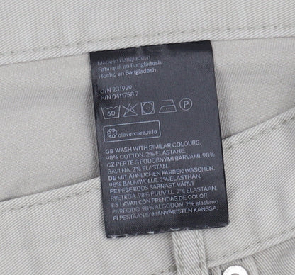 Unisex Adultss UK Size 4 H&M Slim Fit Slim Beige Jeans