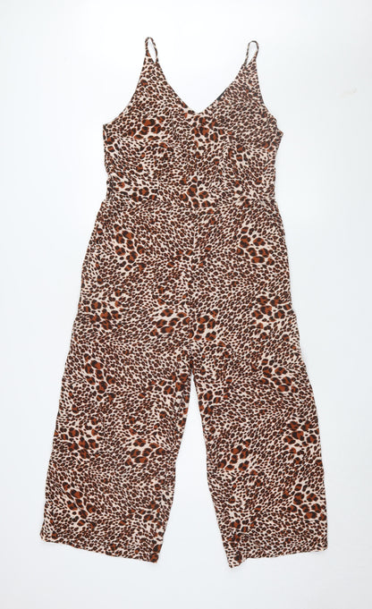 AX Paris Women's Multicoloured Animal Print Jumpsuit Size 12