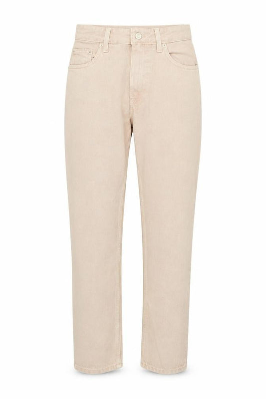Womens UK Size 10 Bershka Regular Fit Straight Beige Jeans