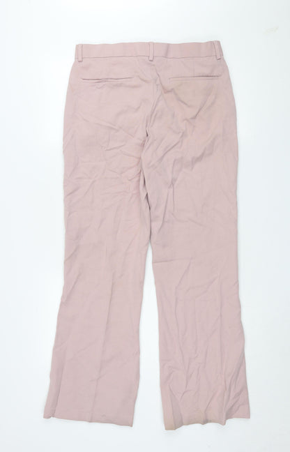 ASOS DESIGN Women's Pink Flared Trousers Size M
