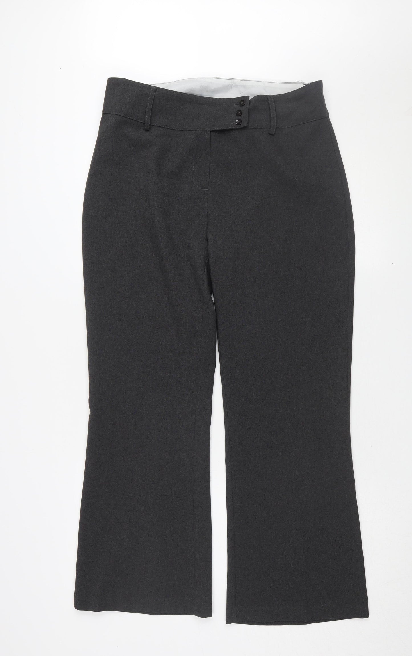 Womens UK Size 14 AMARANTO Classic Fit Dress Pants Black Trousers