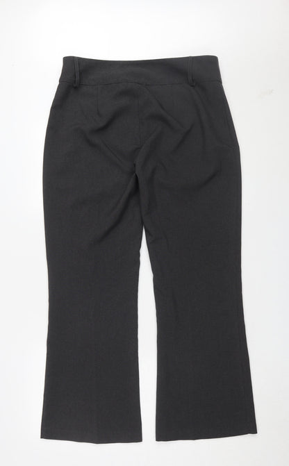 Womens UK Size 14 AMARANTO Classic Fit Dress Pants Black Trousers