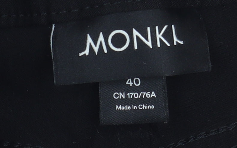Womens UK Size 12 Monki Slim Fit Jegging Black Trousers