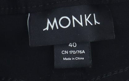 Womens UK Size 12 Monki Slim Fit Jegging Black Trousers