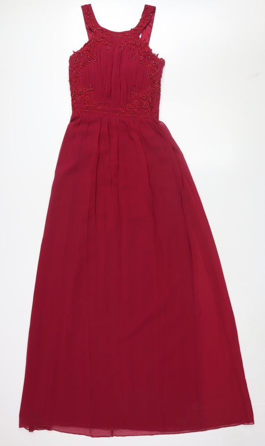 Quiz Women's Red A-Line Formal Long Dress Size 6