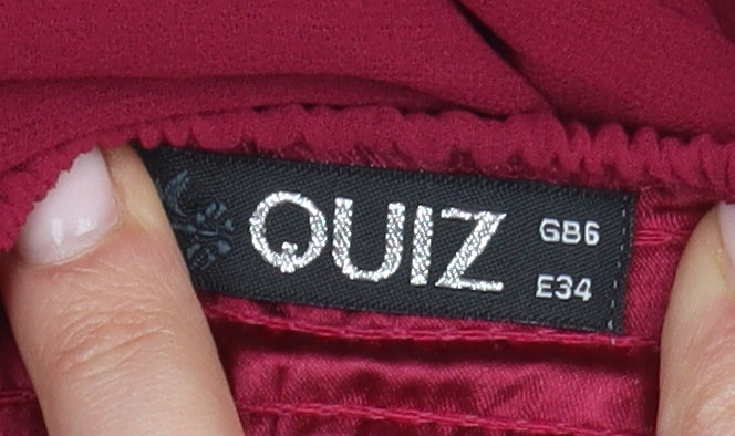 Quiz Women's Red A-Line Formal Long Dress Size 6