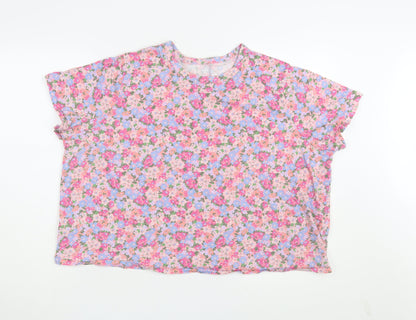Womens UK Size 2XL Old Navy Multicoloured Basic T-Shirt