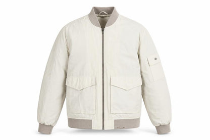 Mens UK Size XS New Look Ivory Bomber Jacket