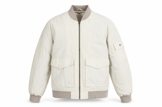 Mens UK Size XS New Look Ivory Bomber Jacket