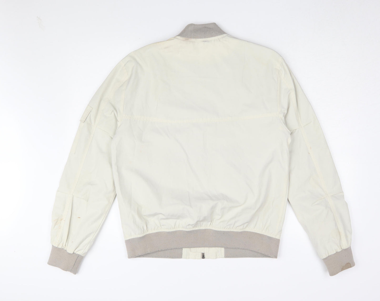 Mens UK Size XS New Look Ivory Bomber Jacket