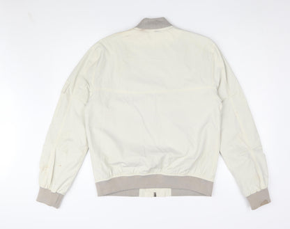Mens UK Size XS New Look Ivory Bomber Jacket