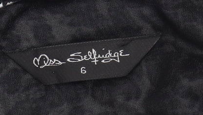 Miss Selfridge Women's Black Pinafore Dress Size 6