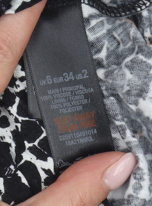 Miss Selfridge Women's Black Pinafore Dress Size 6