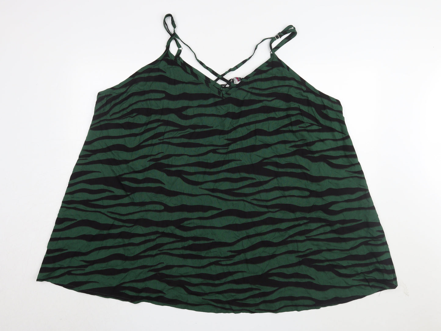 Womens UK Size 28 Yours Green Camisole Tank