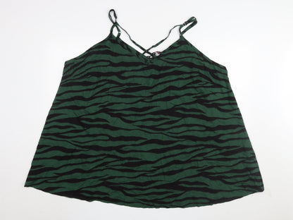 Womens UK Size 28 Yours Green Camisole Tank