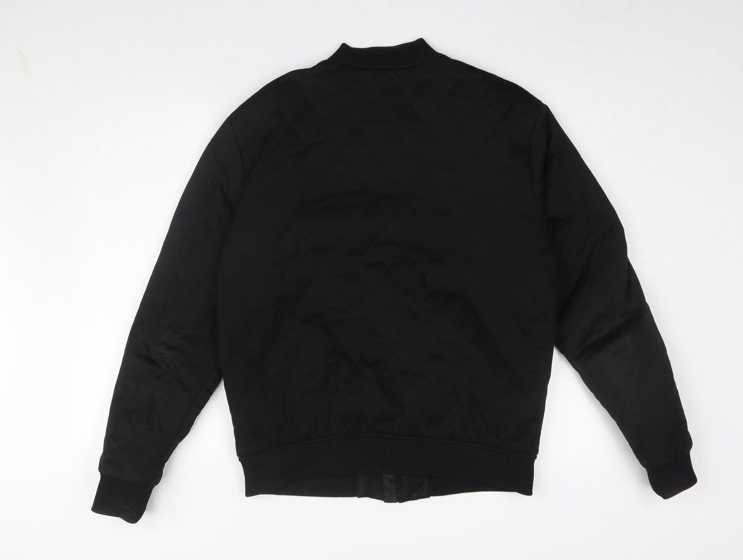 Zara Men's Black Quilted Jacket, Size 18, Casual Wear