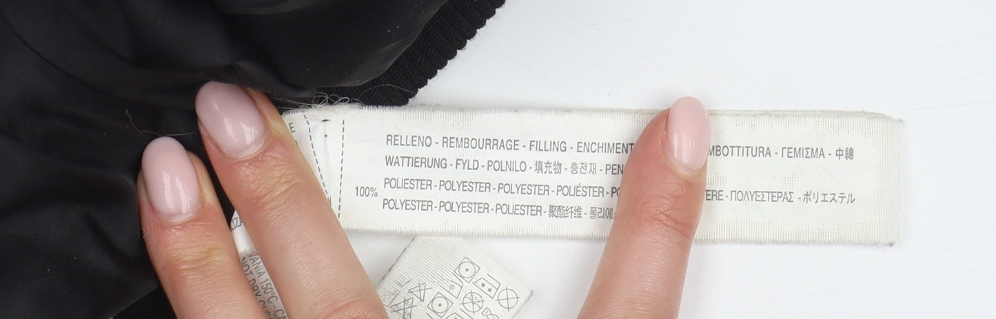 Zara Men's Black Quilted Jacket, Size 18, Casual Wear