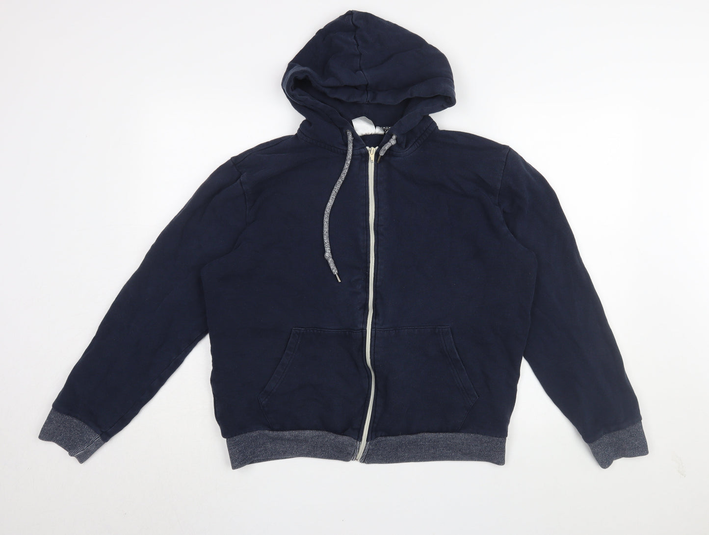 Topman Men's Blue Full Zip Hoodie L Regular
