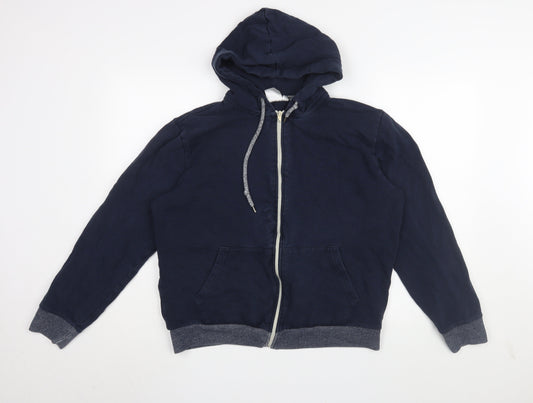 Topman Men's Blue Full Zip Hoodie L Regular
