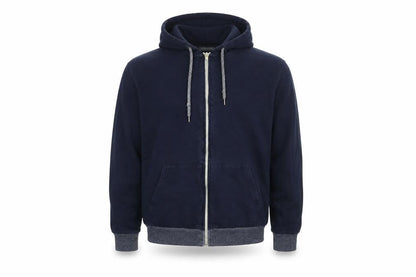 Mens UK Size L Topman Blue Full Zip Hoodie