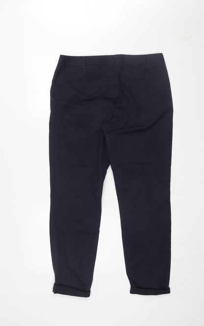 Next Men's Black Chino Trousers Size 12 Regular Fit