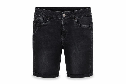 Front view of Jenna Black Bermuda Denim Shorts UK 12 unisex adults