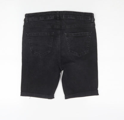 Jenna Black Bermuda Denim Shorts UK 12 Unisex Adults