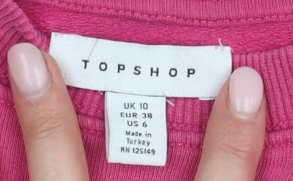 Topshop Women's Pink Sweatshirt UK 10