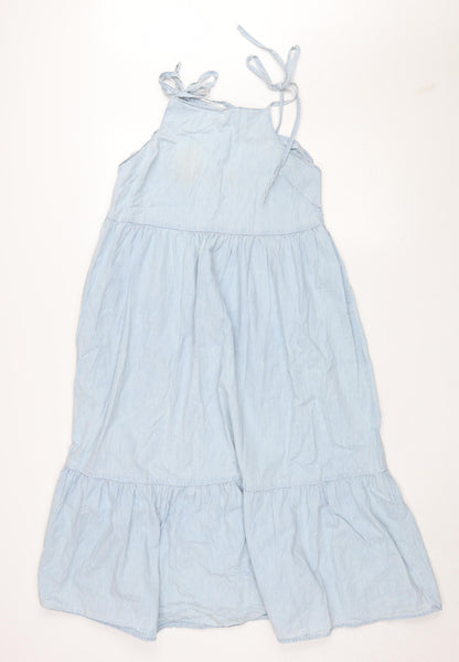 ASOS Women's Blue Chambray Slip Dress Size 8