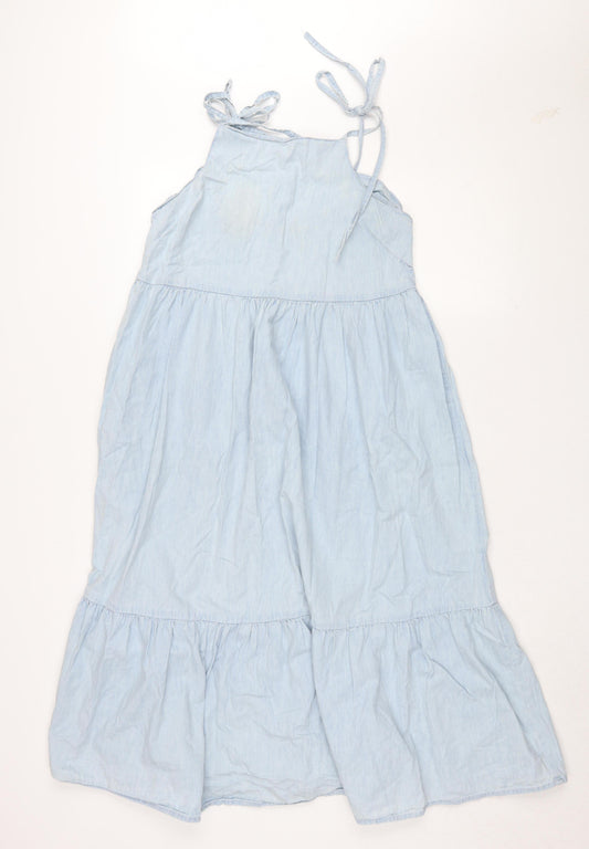 ASOS Women's Blue Chambray Slip Dress Size 8