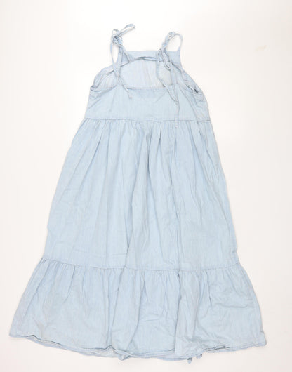 ASOS Women's Blue Chambray Slip Dress Size 8